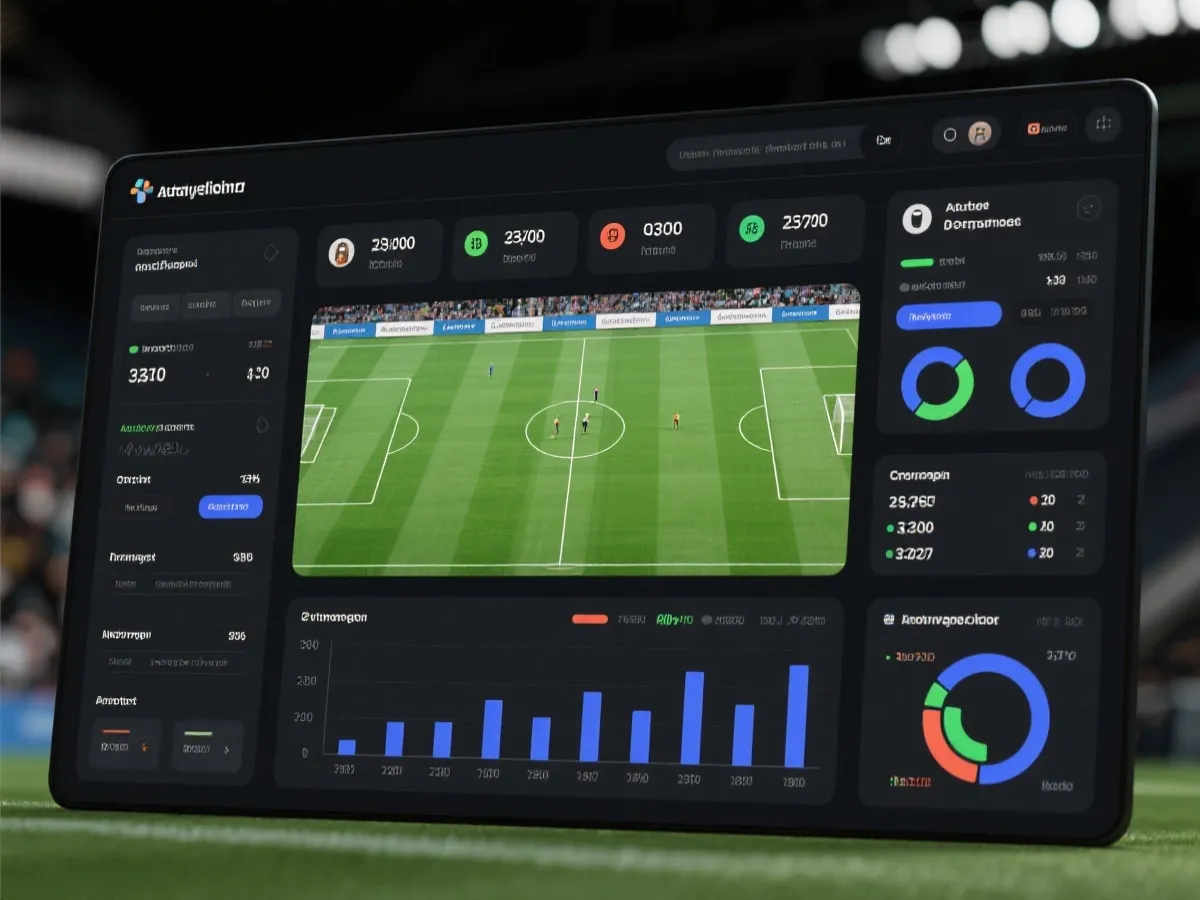 电子足球盘口数据分析与走势监测示意图